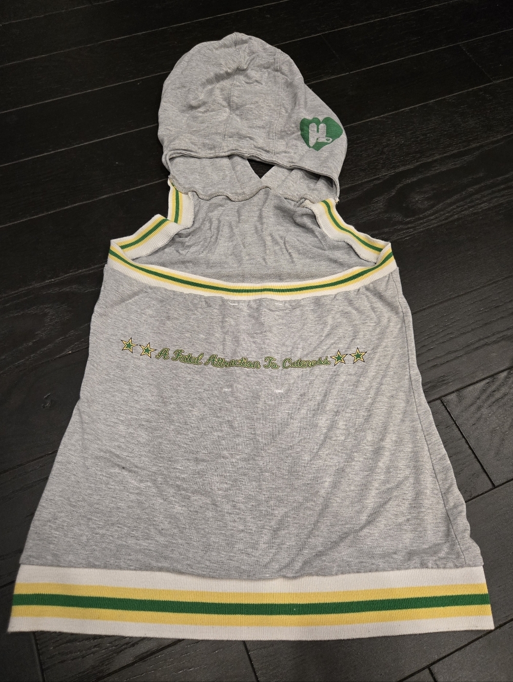 RARE Y2K Harajuku Lovers "Training Camp" Hoodie Tank - Gwen Stefani SZ L Kawaii - Picture 4 of 11